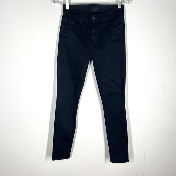 Mother Sz 25 Womens High Waisted Looker Jeans Not Guilty Black - Picture 3 of 13